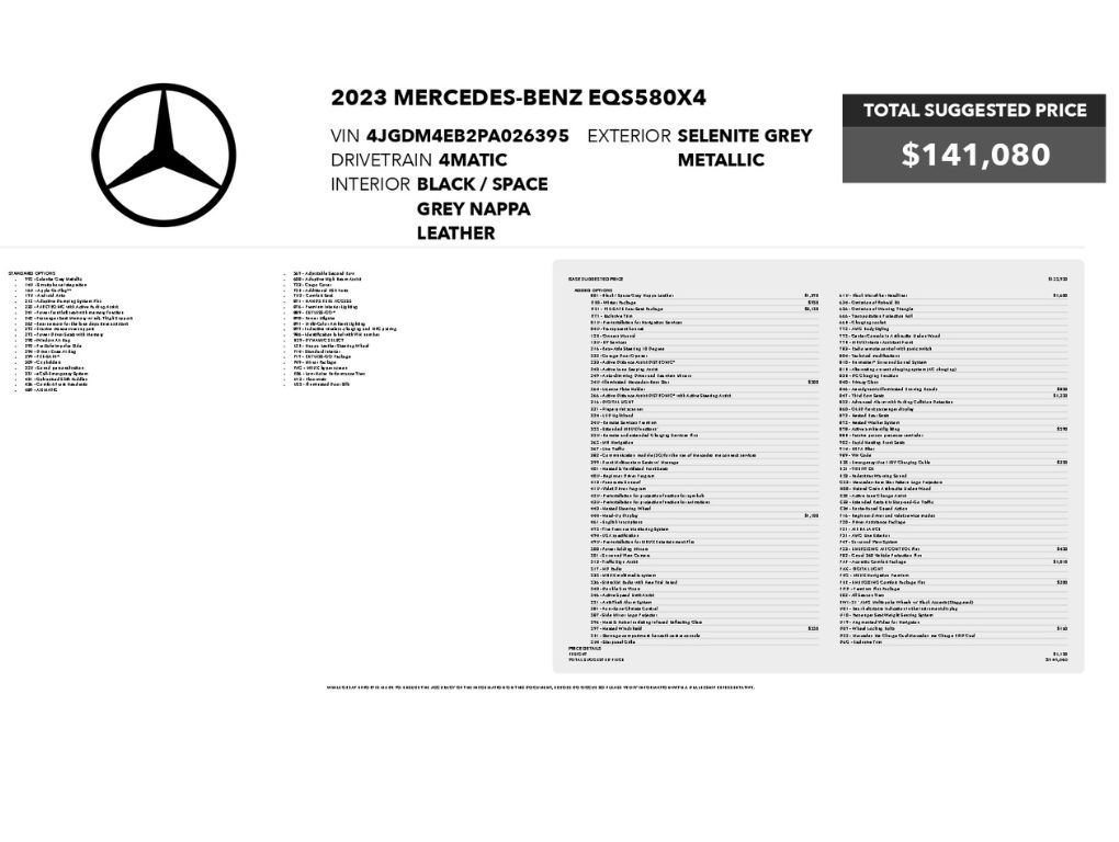 Used 2023 Mercedes-Benz EQS 580 4MATIC SUV image 2