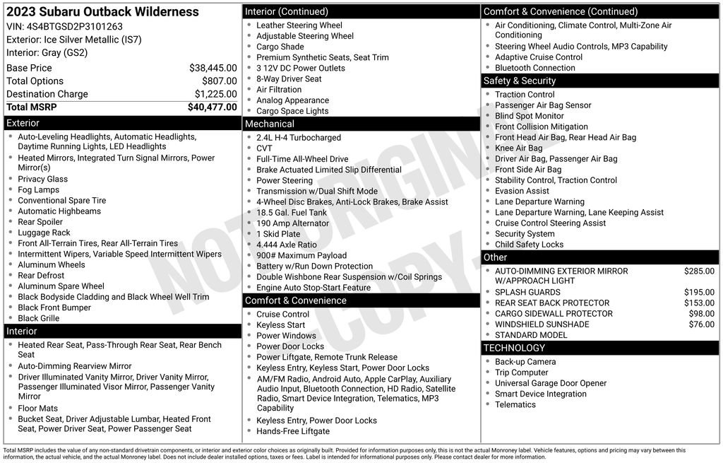 Used 2023 Subaru Outback Wilderness image 26