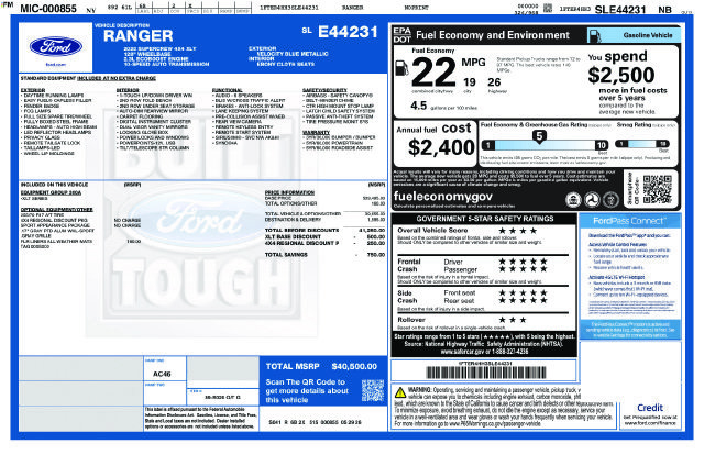 Certified 2025 Ford Ranger XLT AWD/4WD image 6
