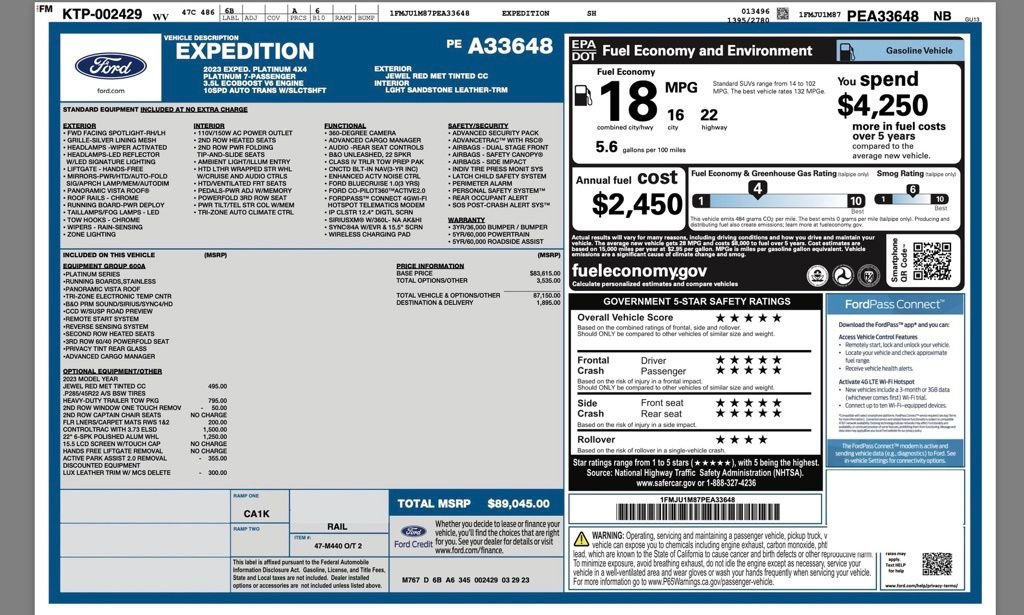 Used 2023 Ford Expedition Platinum AWD/4WD image 28
