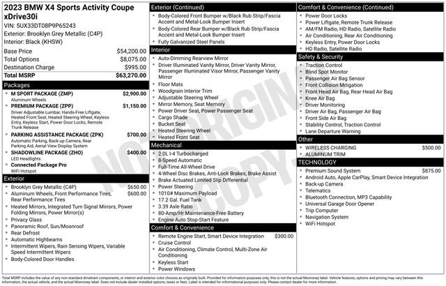 Used 2023 BMW X4 xDrive30i w/ M Sport Package AWD/4WD image 30