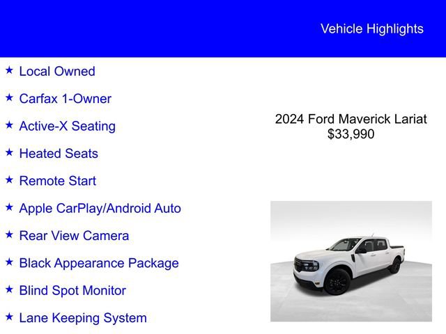 Certified 2024 Ford Maverick Lariat w/ Black Appearance Package image 2