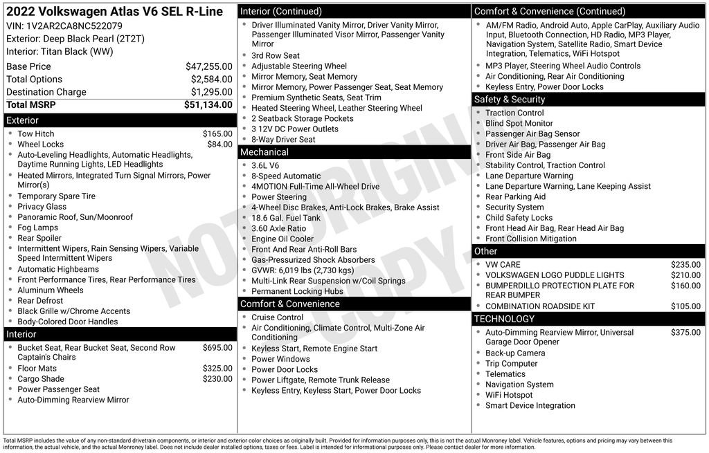 Used 2022 Volkswagen Atlas SEL R-Line image 28