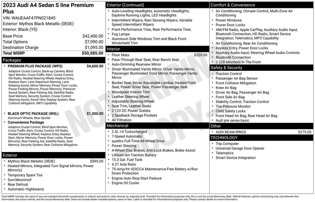 Used 2023 Audi A4 2.0T Premium Plus w/ Premium Plus Package image 28