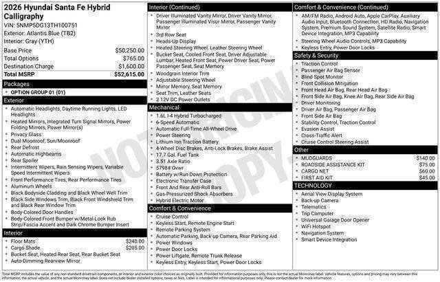 New 2026 Hyundai Santa Fe Calligraphy AWD/4WD image 31