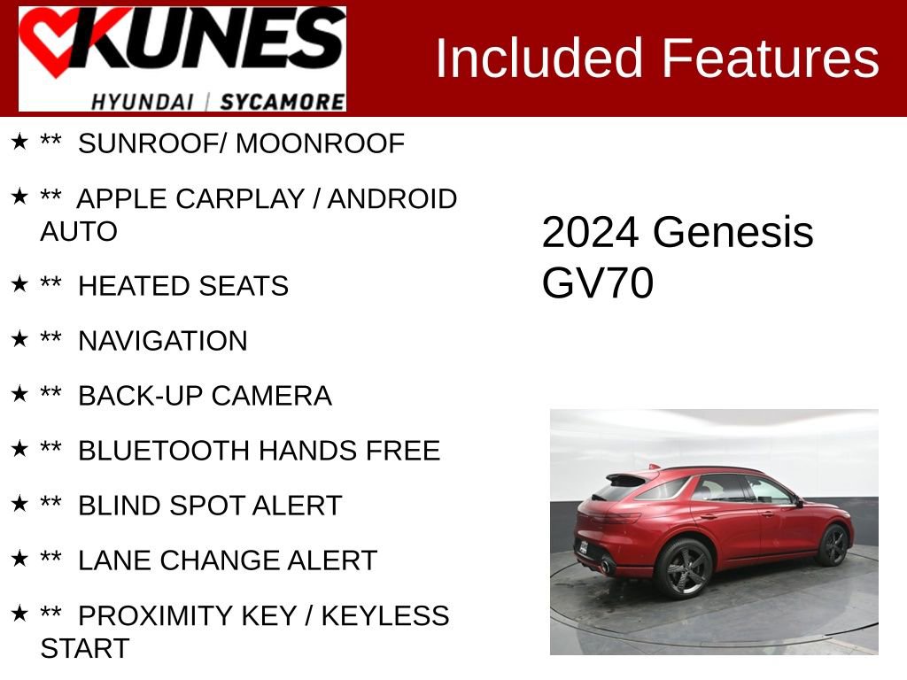 Used 2024 Genesis GV70 2.5T w/ Sport Prestige Package AWD/4WD image 2