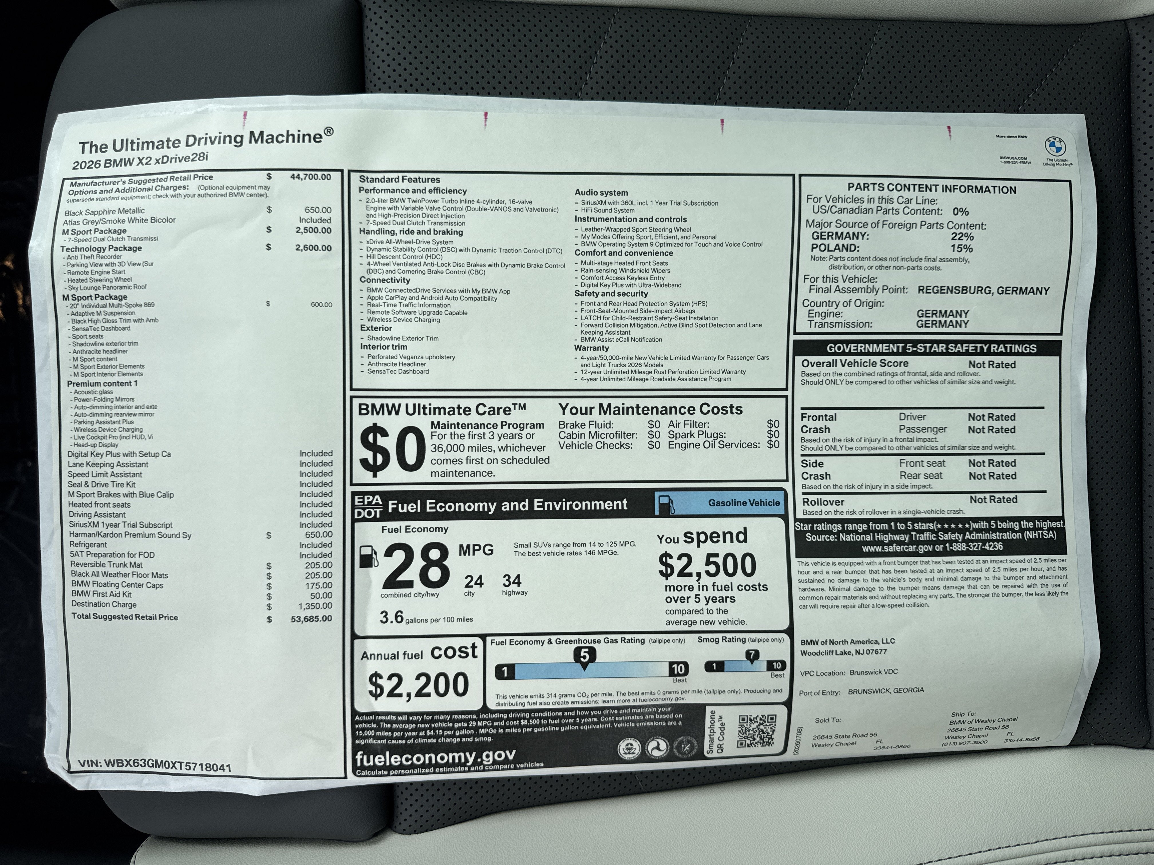 New 2026 BMW X2 xDrive28i w/ Technology Package AWD/4WD image 26
