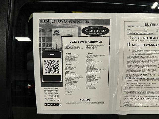 Certified 2023 Toyota Camry LE image 13