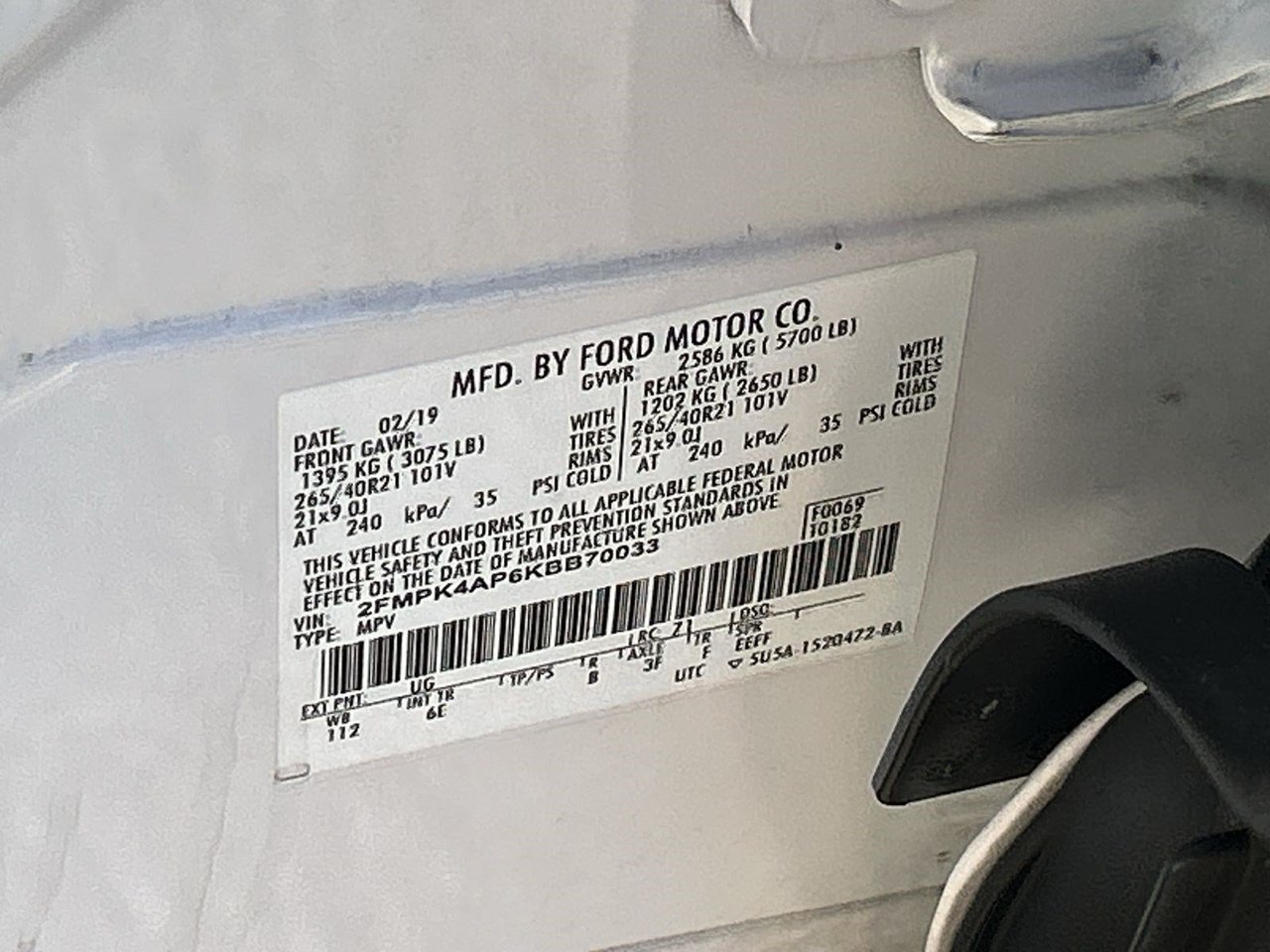 Used 2019 Ford Edge ST w/ Equipment Group 401A AWD/4WD image 29