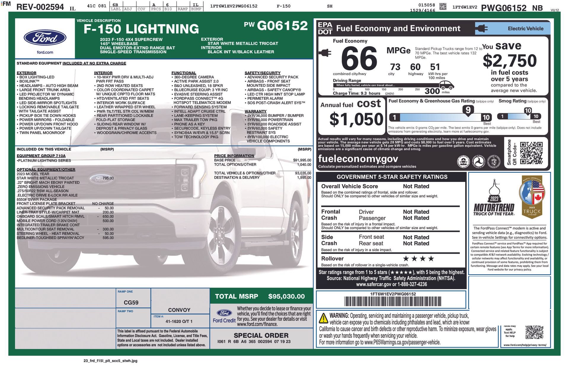 Used 2023 Ford F150 Lightning Platinum AWD/4WD image 3