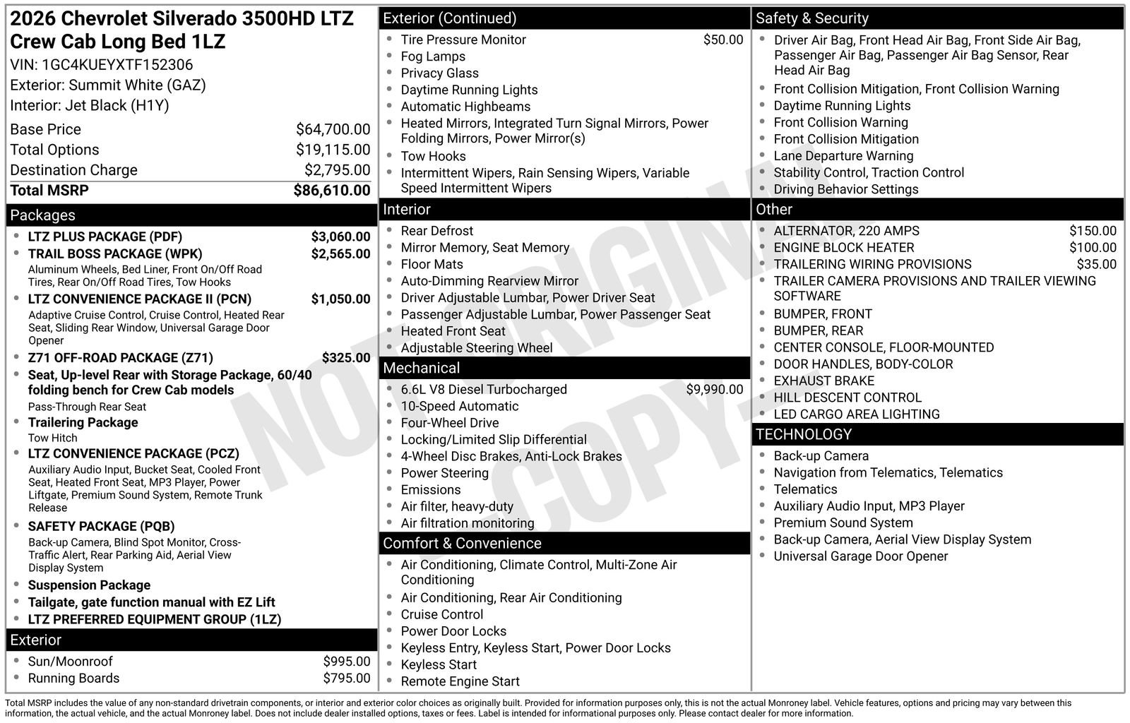 New 2026 Chevrolet Silverado 3500 LTZ w/ LTZ Plus Package image 5