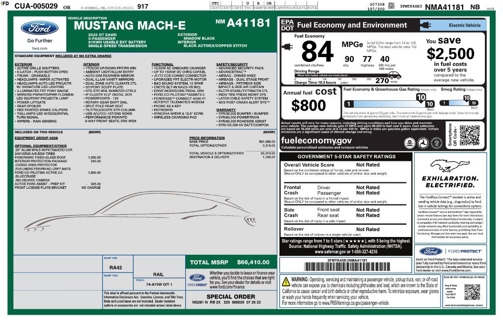 Used 2022 Ford Mustang Mach-E GT AWD/4WD image 2