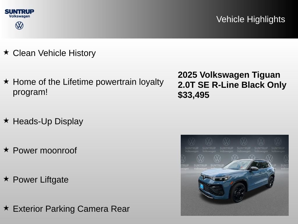 Used 2025 Volkswagen Tiguan SE R-Line AWD/4WD image 8