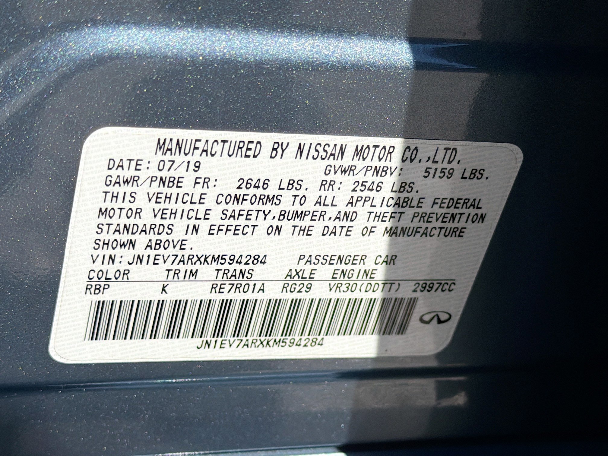 Used 2019 INFINITI Q50 Luxe w/ Essential Package (3.0T Luxe) image 42