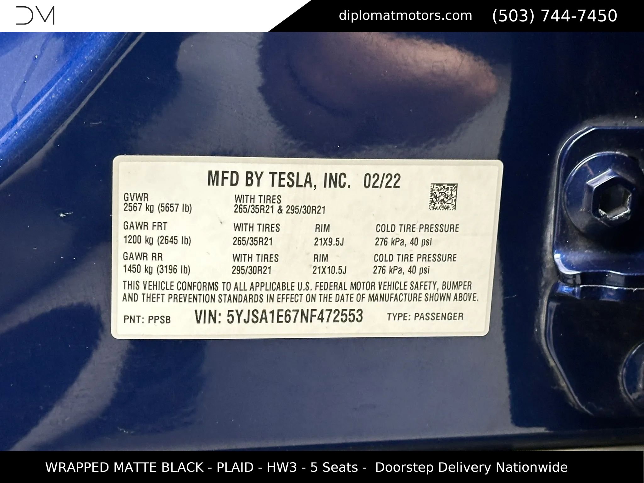 Used 2022 Tesla Model S Plaid AWD/4WD image 45