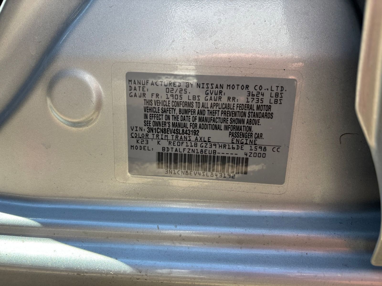 Used 2025 Nissan Versa SV FWD image 27