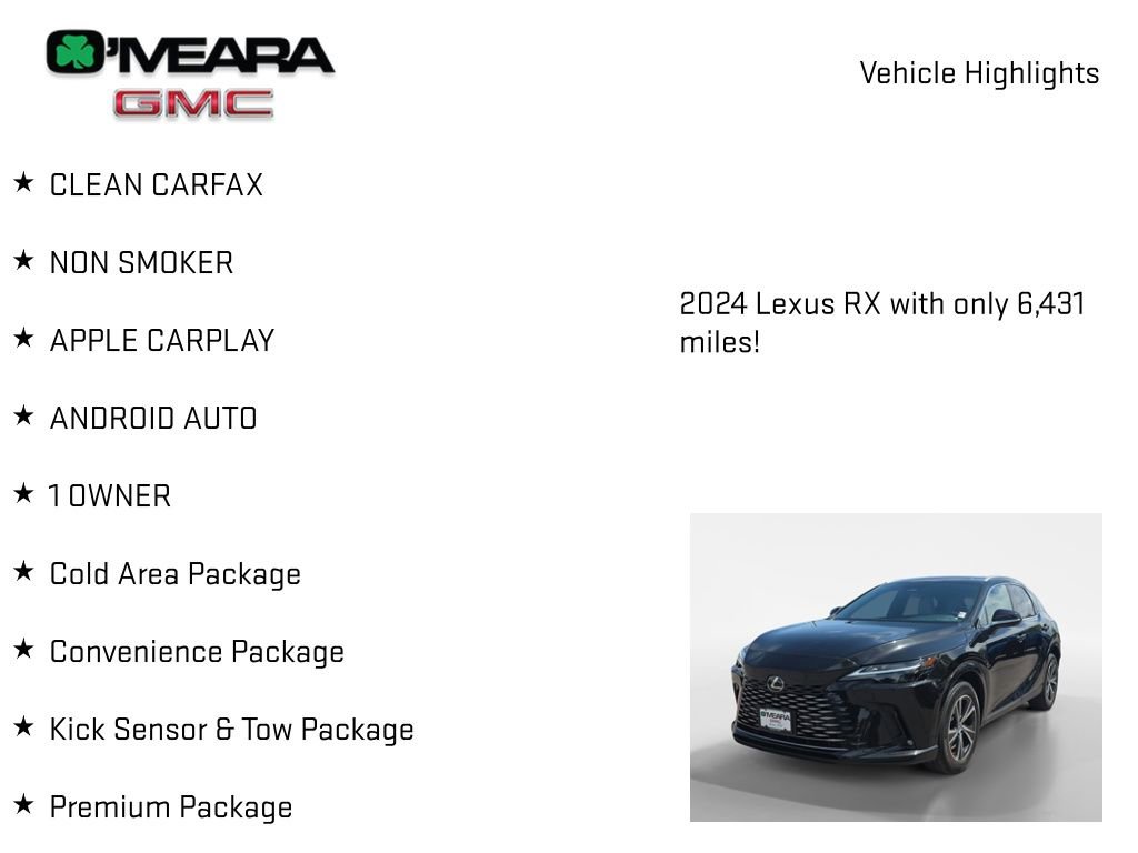 Used 2024 Lexus RX 350h w/ Convenience Package AWD/4WD image 8