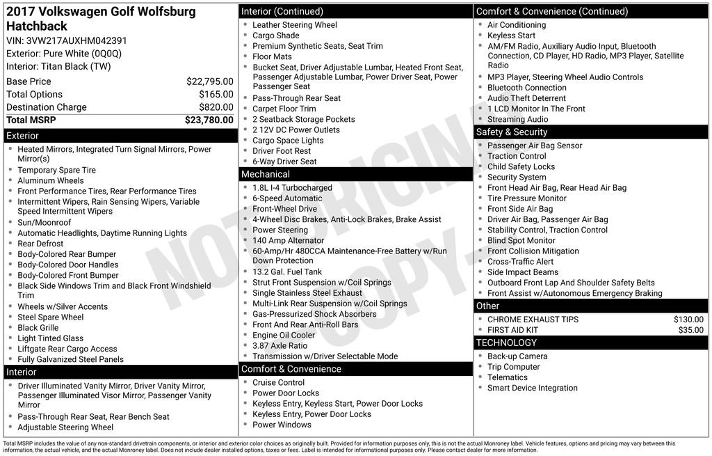 Used 2017 Volkswagen Golf Wolfsburg Edition image 4
