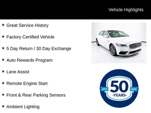 Certified 2020 Lincoln Continental Standard w/ Premium Package image 7