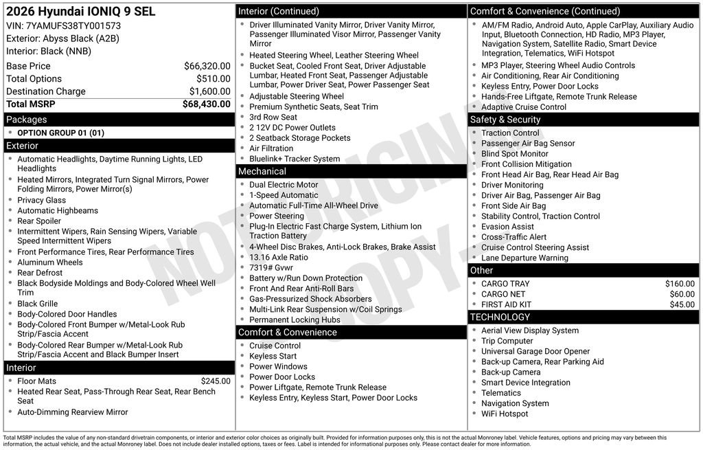 New 2026 Hyundai Ioniq 9 SEL image 36