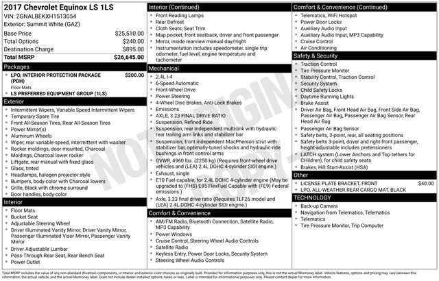 Used 2017 Chevrolet Equinox LS image 14