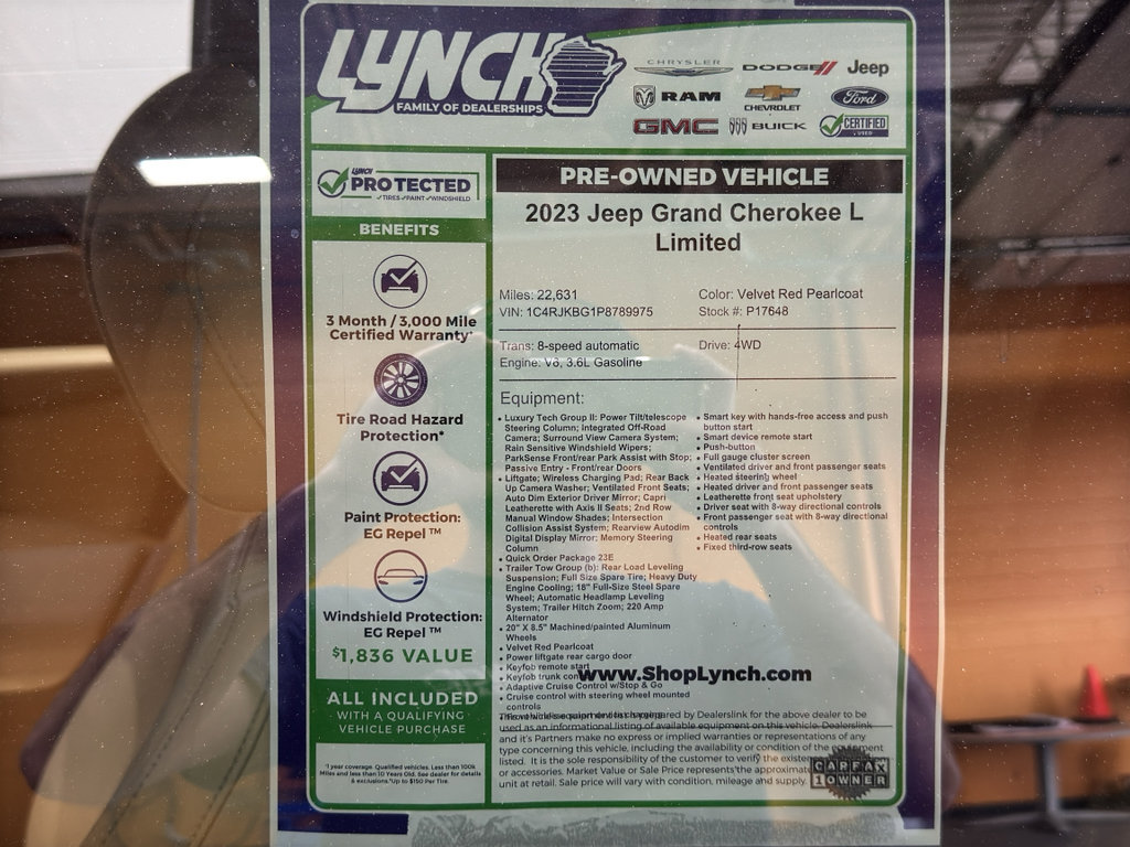Used 2023 Jeep Grand Cherokee L Limited w/ Luxury Tech Group II AWD/4WD image 41