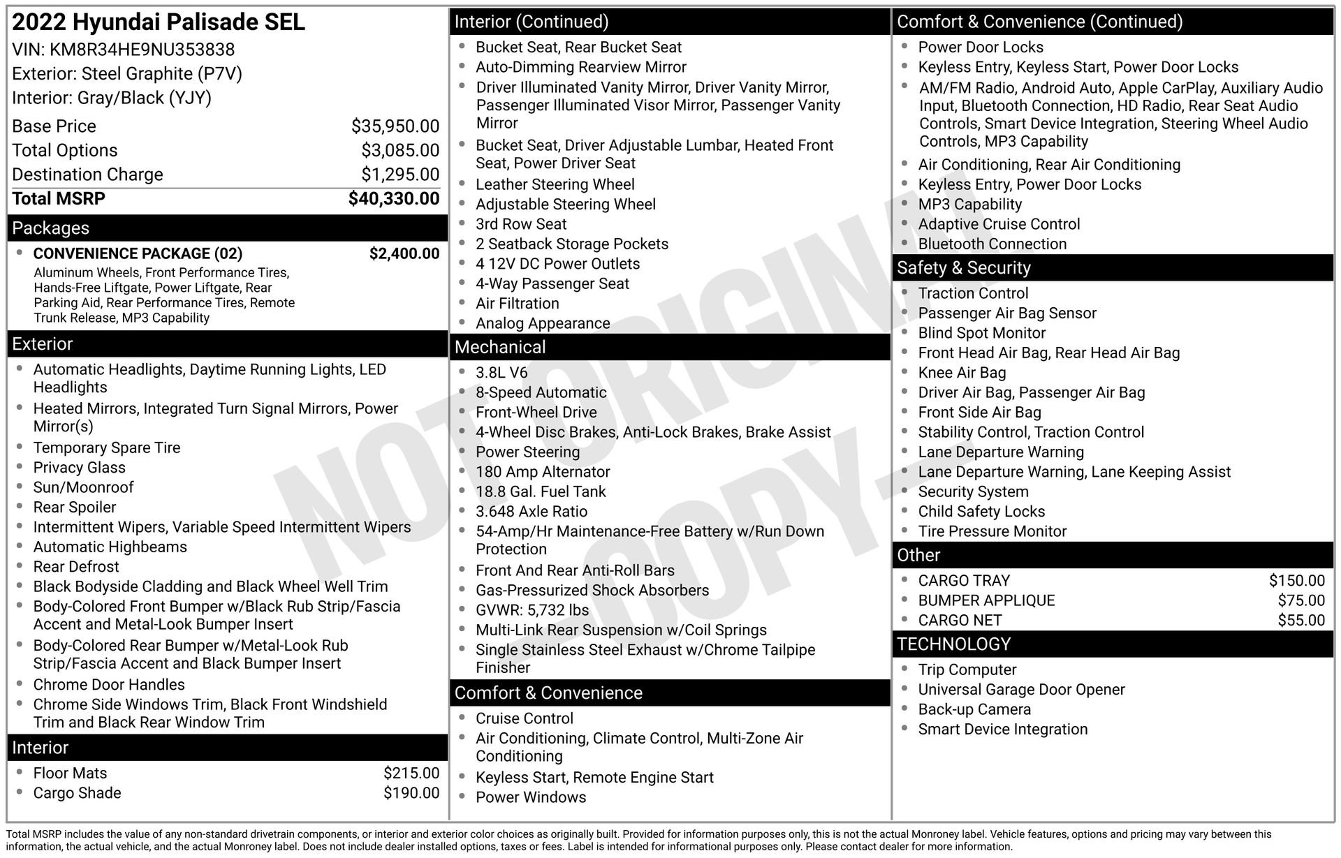 Used 2022 Hyundai Palisade SEL w/ Convenience Package FWD image 45