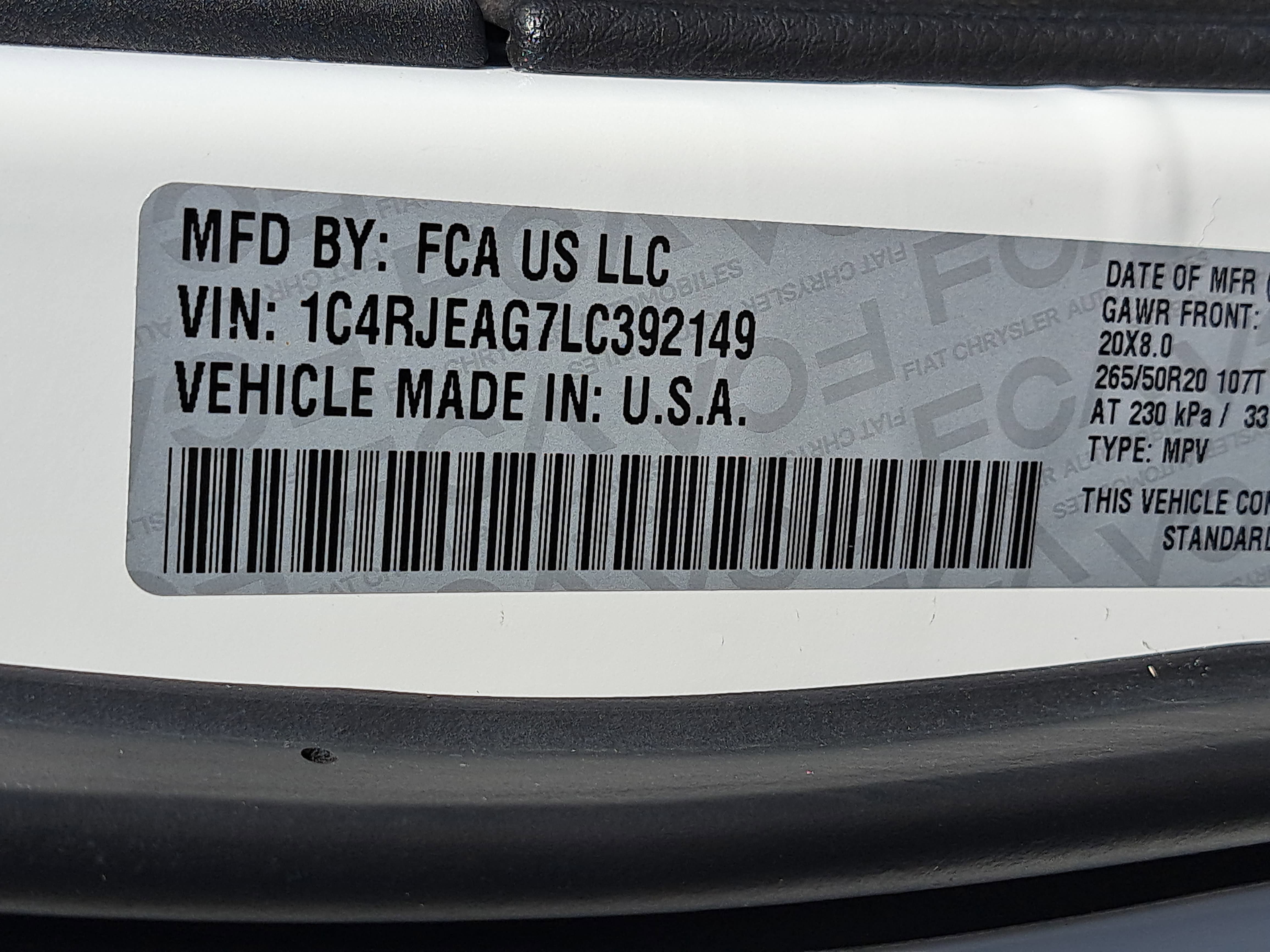 Used 2020 Jeep Grand Cherokee Altitude RWD image 33