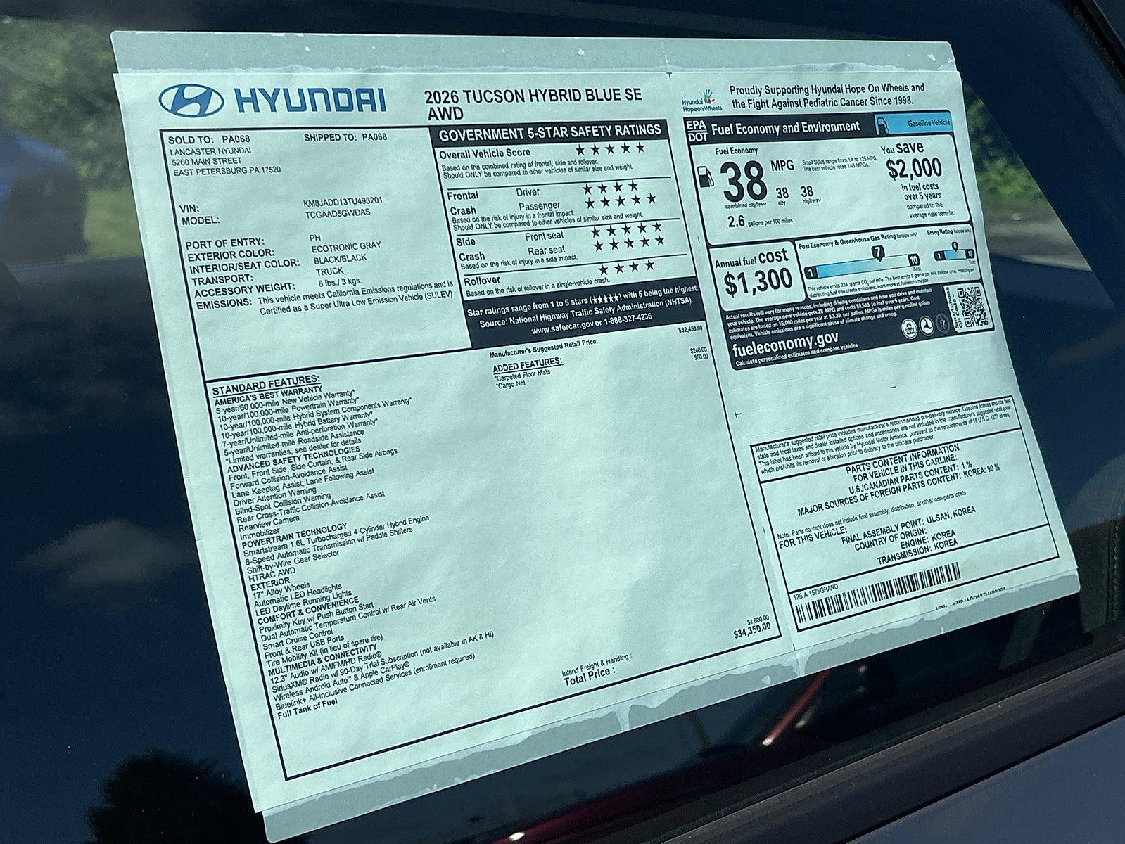 New 2026 Hyundai Tucson Blue SE AWD/4WD image 19