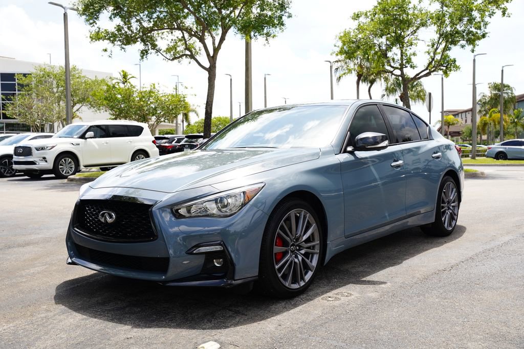 Used 2023 INFINITI Q50 Red Sport 400 w/ Carbon Fiber Package image 3