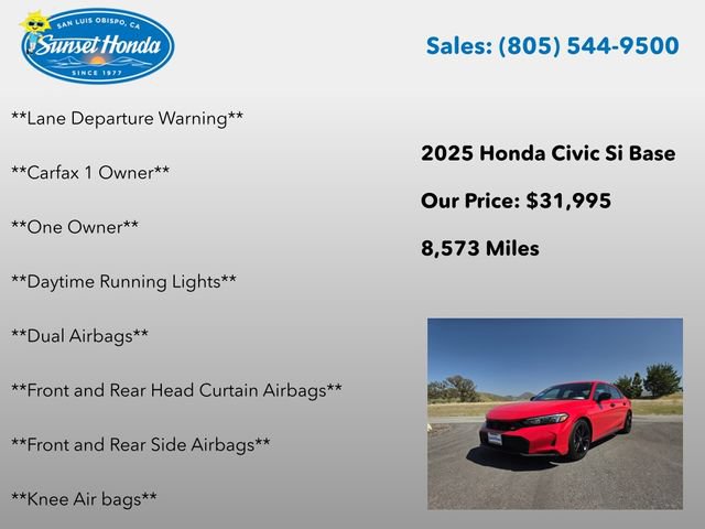 Certified 2025 Honda Civic Si image 10