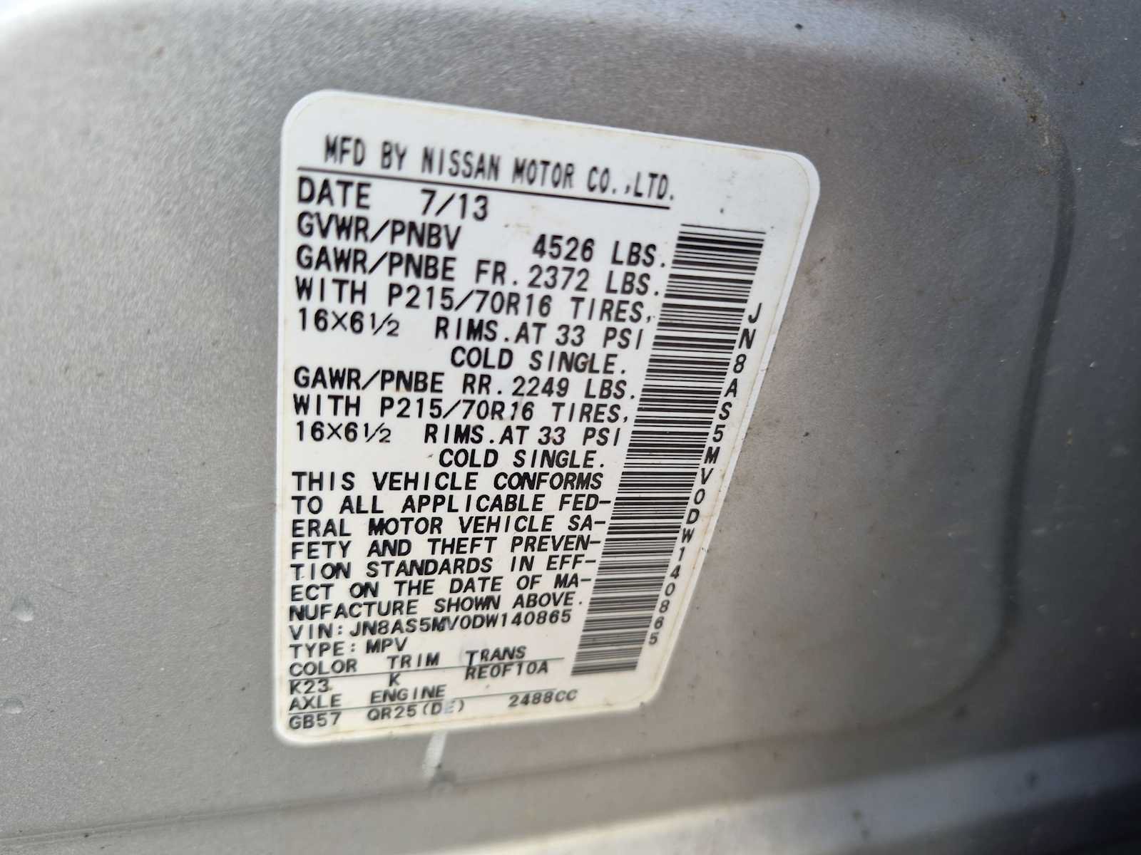 Used 2013 Nissan Rogue S AWD/4WD image 26