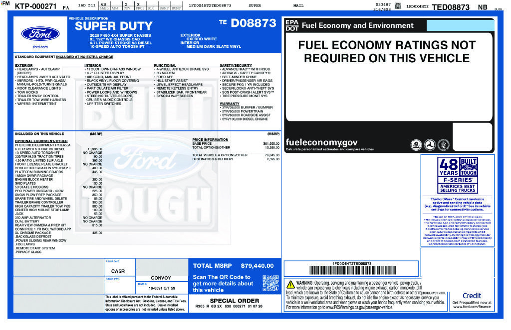 New 2026 Ford F450 XL AWD/4WD image 5