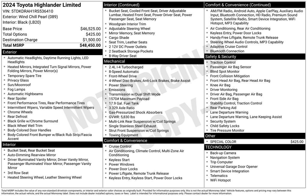 Used 2024 Toyota Highlander Limited FWD image 11