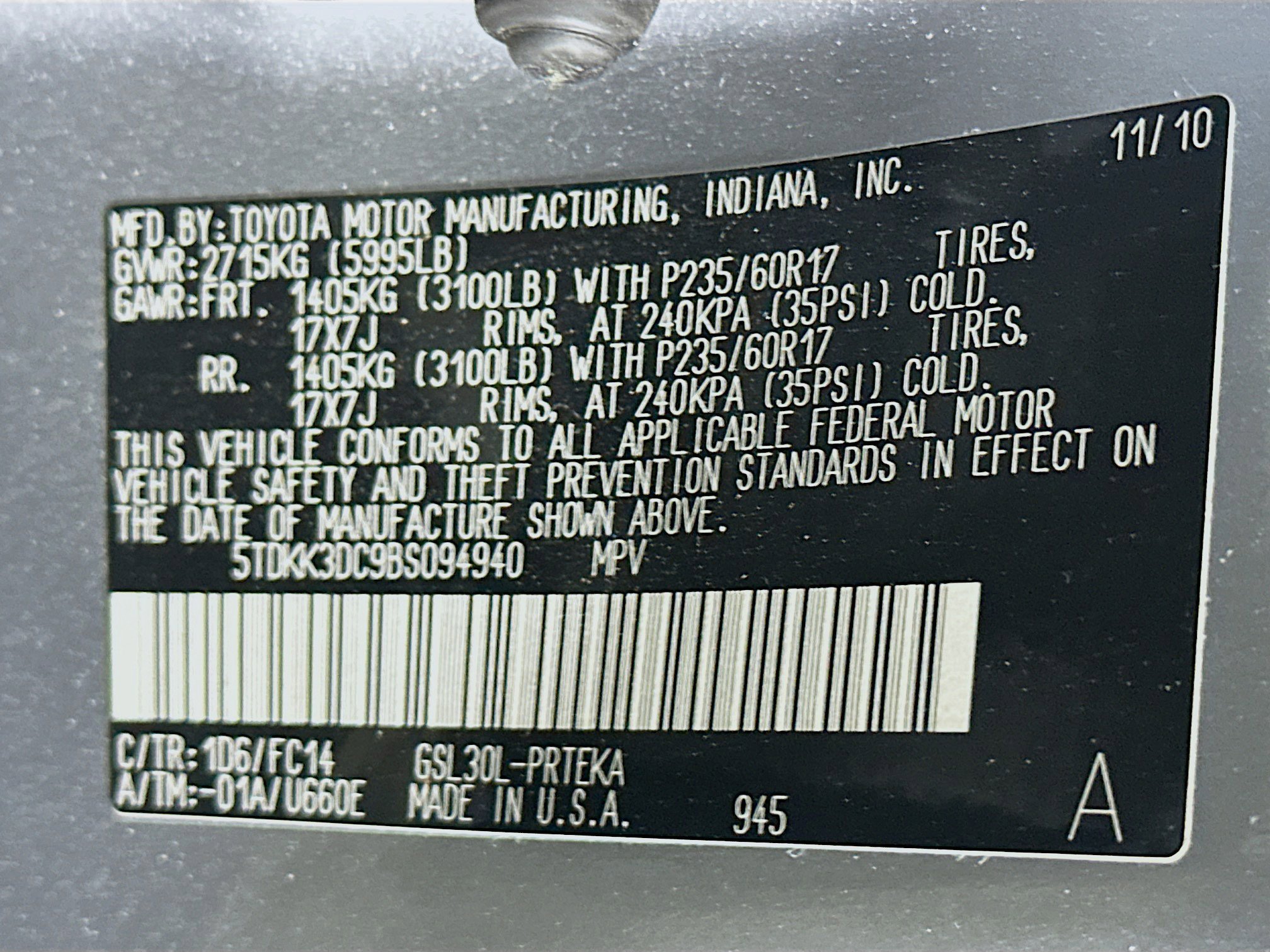 Used 2011 Toyota Sienna LE FWD image 12