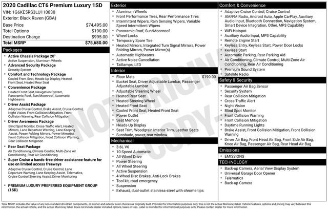 Used 2020 Cadillac CT6 Premium Luxury image 10