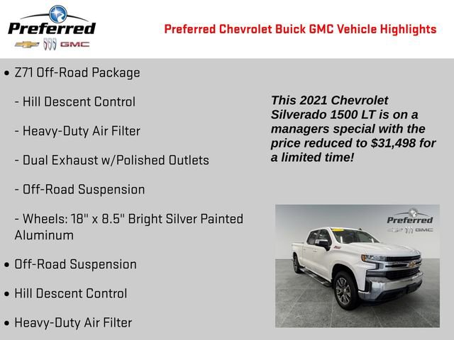 Certified 2021 Chevrolet Silverado 1500 LT AWD/4WD image 2