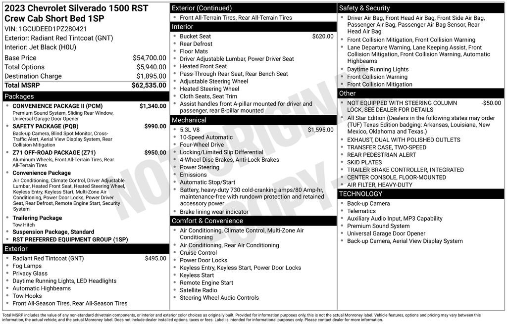 Used 2023 Chevrolet Silverado 1500 RST w/ Convenience Package II AWD/4WD image 10