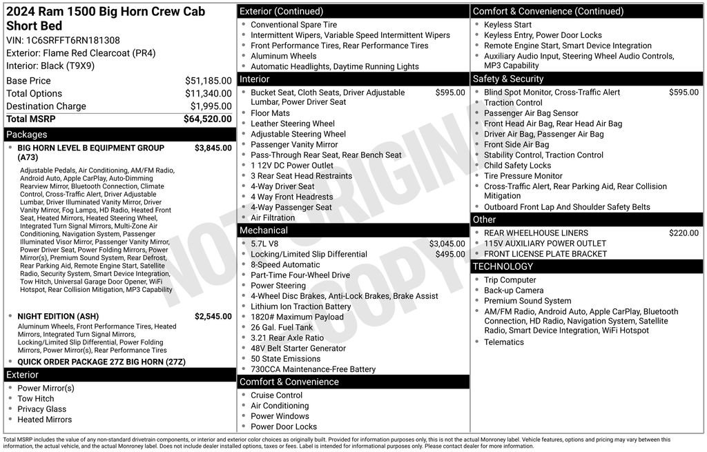 Used 2024 RAM 1500 Big Horn AWD/4WD image 13
