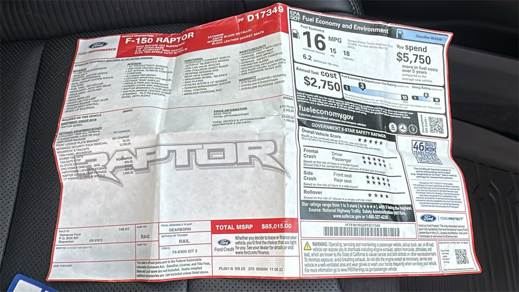 Used 2023 Ford F150 Raptor w/ Raptor Carbon Fiber Package image 32