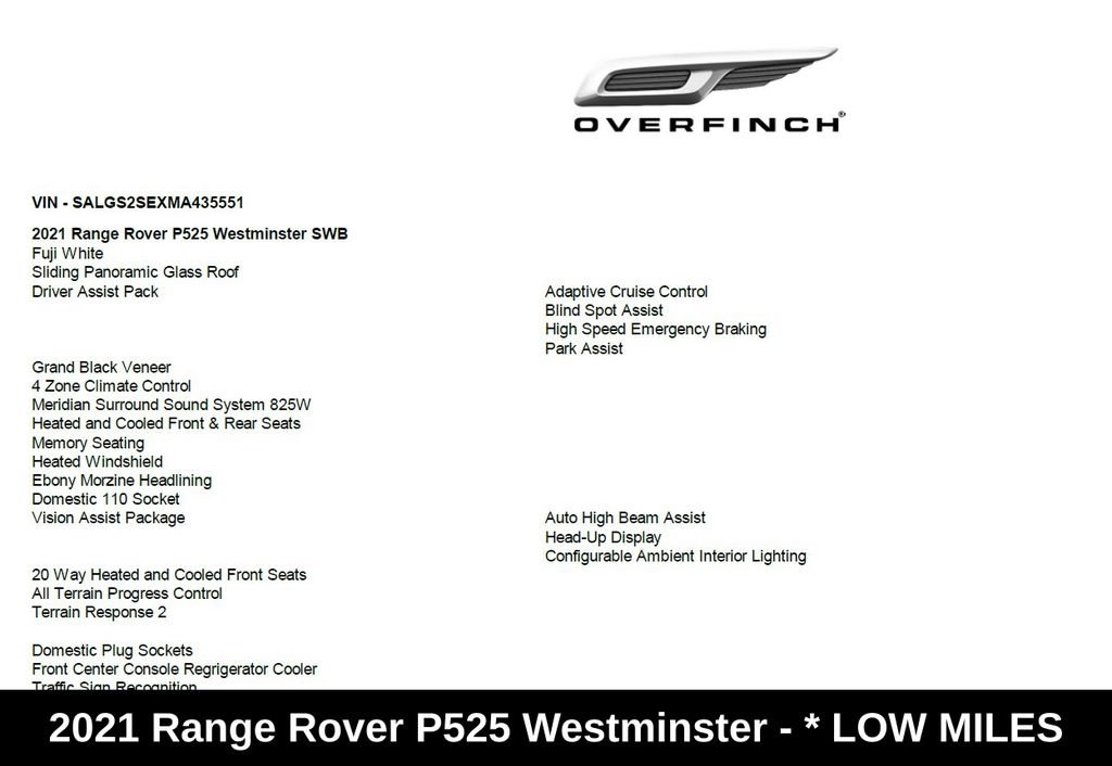 Used 2021 Land Rover Range Rover Westminster Edition AWD/4WD image 3