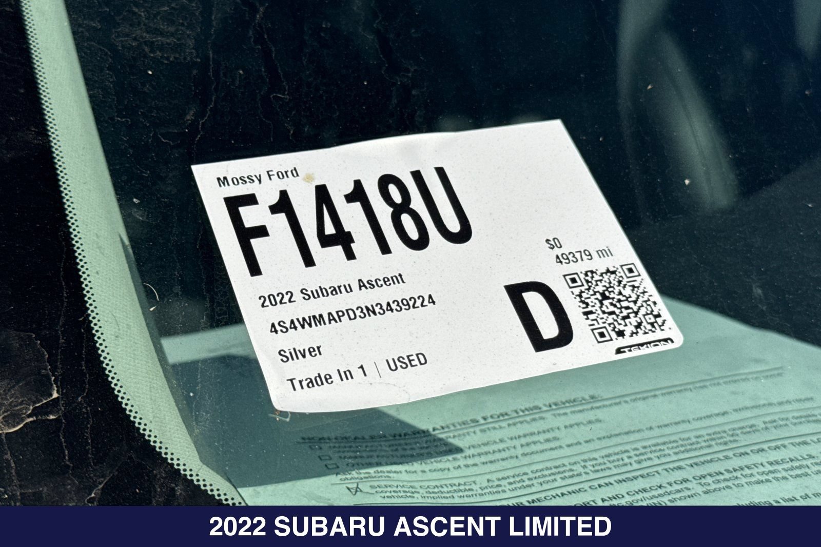 Used 2022 Subaru Ascent Limited AWD/4WD image 2