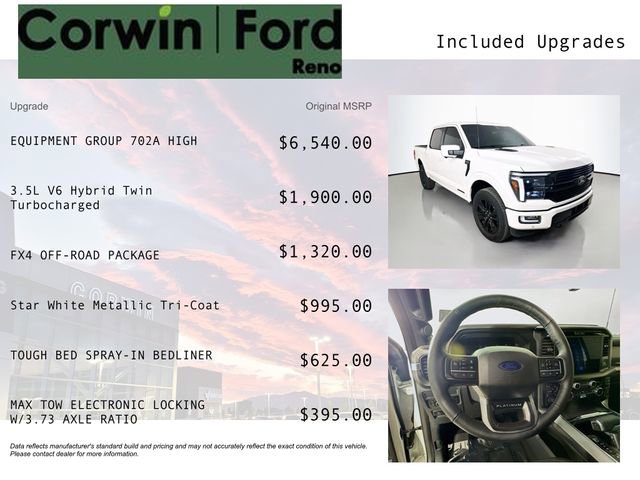 Used 2025 Ford F150 Platinum w/ Equipment Group 702A High AWD/4WD image 3