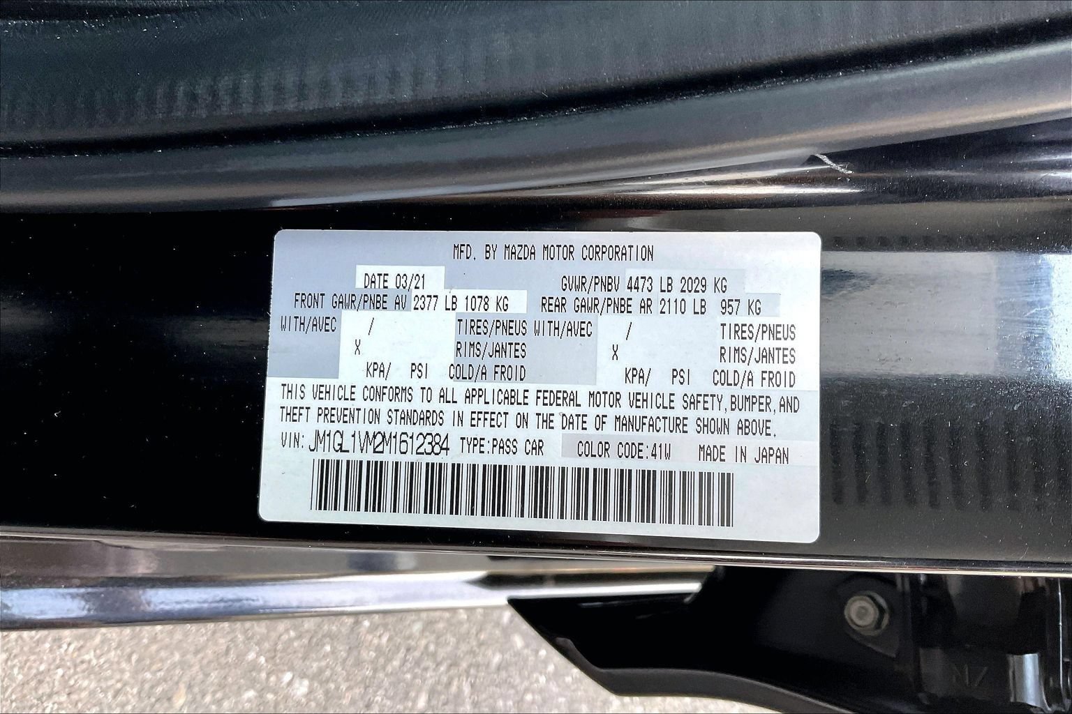 Used 2021 MAZDA MAZDA6 Touring FWD image 18