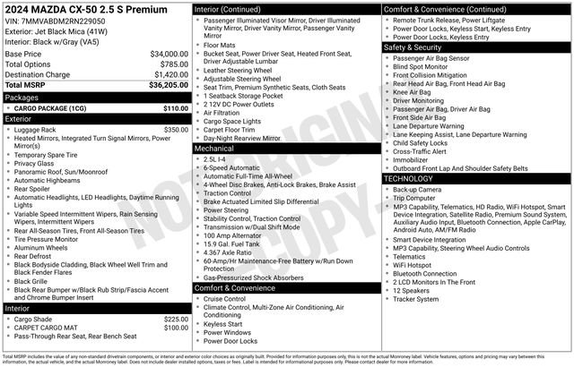 Used 2024 MAZDA CX-50 AWD 2.5 S w/ Cargo Package image 35