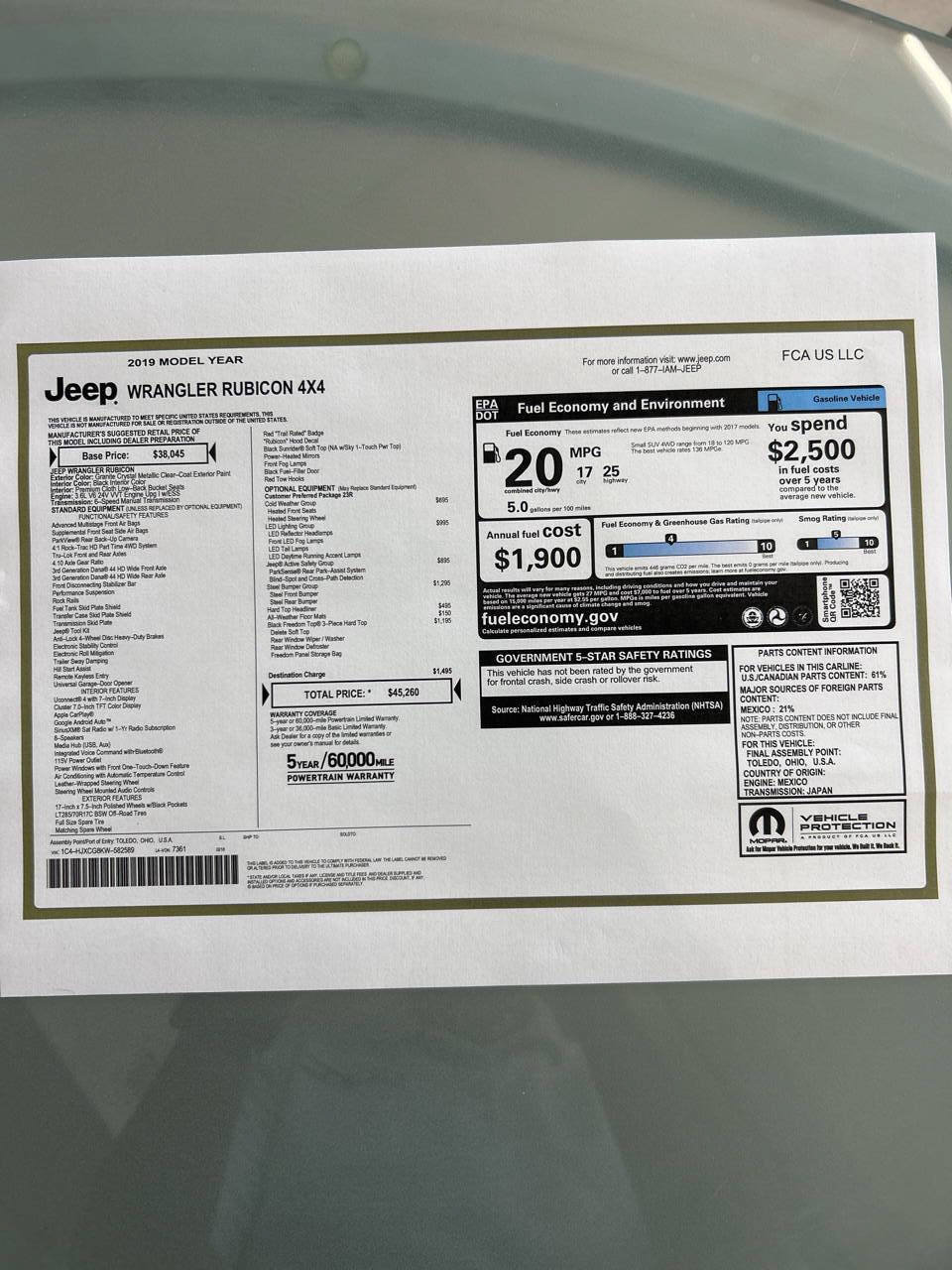 Used 2019 Jeep Wrangler Rubicon w/ Steel Bumper Group AWD/4WD image 4