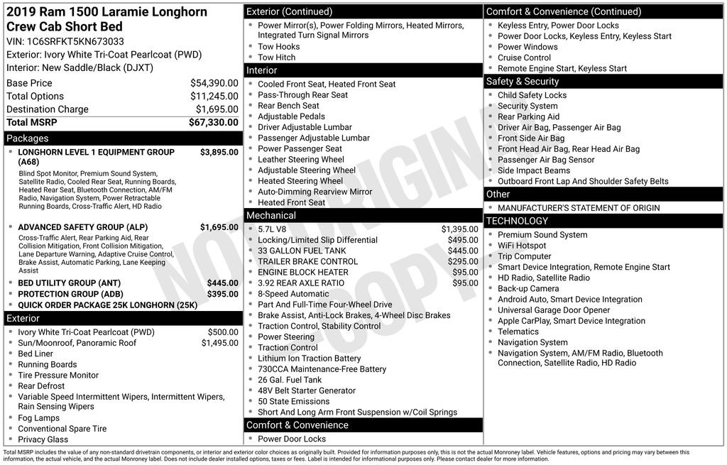 Used 2019 RAM 1500 Limited AWD/4WD image 54