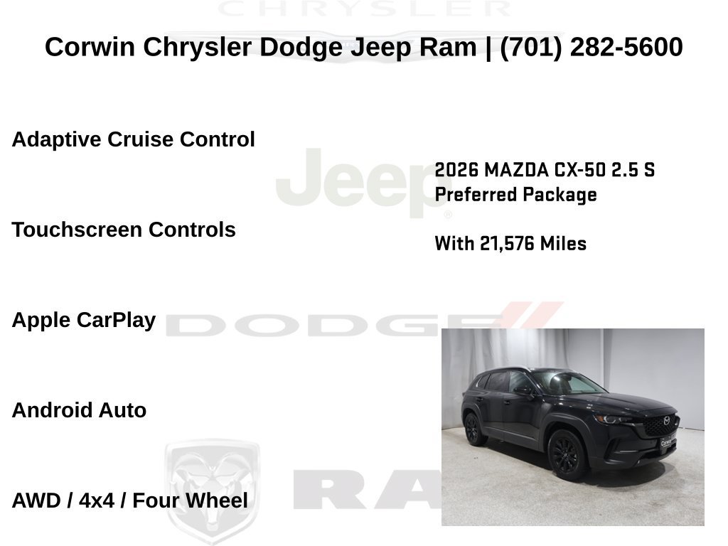 Used 2026 MAZDA CX-50 AWD 2.5 S w/ Preferred Pkg image 6