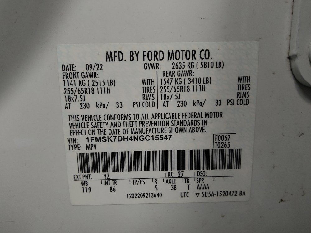 Used 2022 Ford Explorer XLT image 33