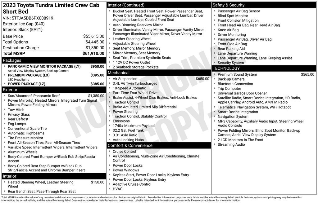 Used 2023 Toyota Tundra Limited AWD/4WD image 39
